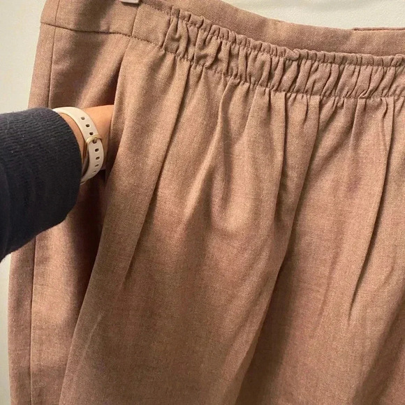 J. Crew wool skirt lined pockets 10 brown tan - Picture 5 of 9